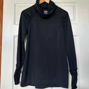 CALIA Cowl Neck Black Athletic Top Medium